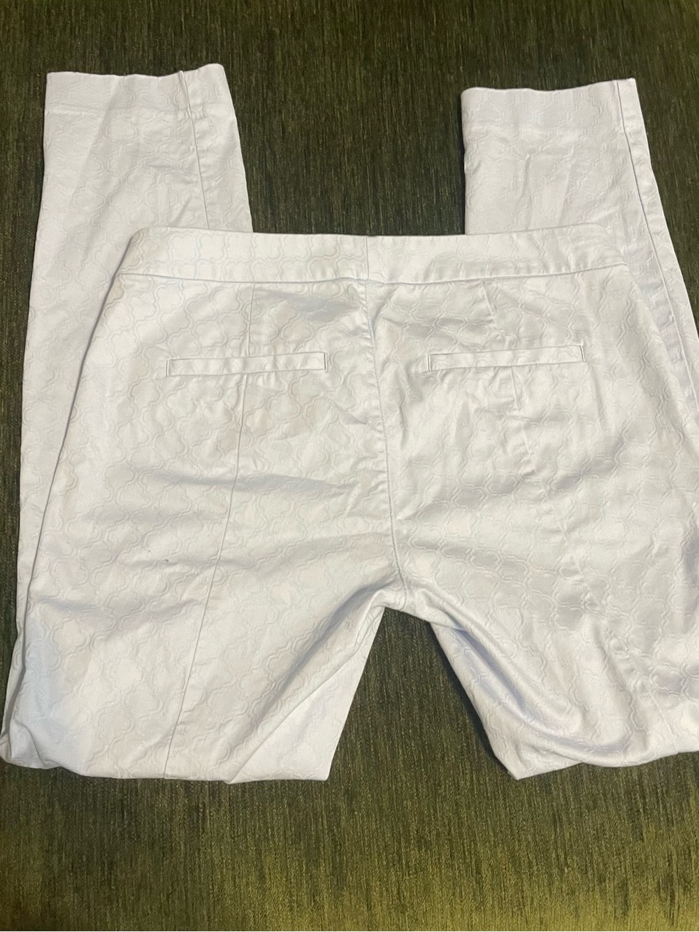 Lilly Pulitzer 6  Kelly Textured Ankle Skinny Pants Stretchy Baby Blue EUC